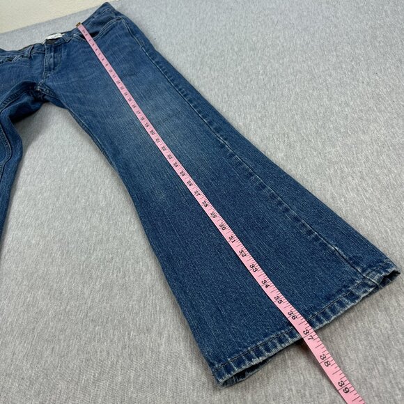 Levis 527 Bootcut Jeans Kids 16 Reg 28x28 100% Cotton Denim Blue Cowboy Ranch - Picture 11 of 15